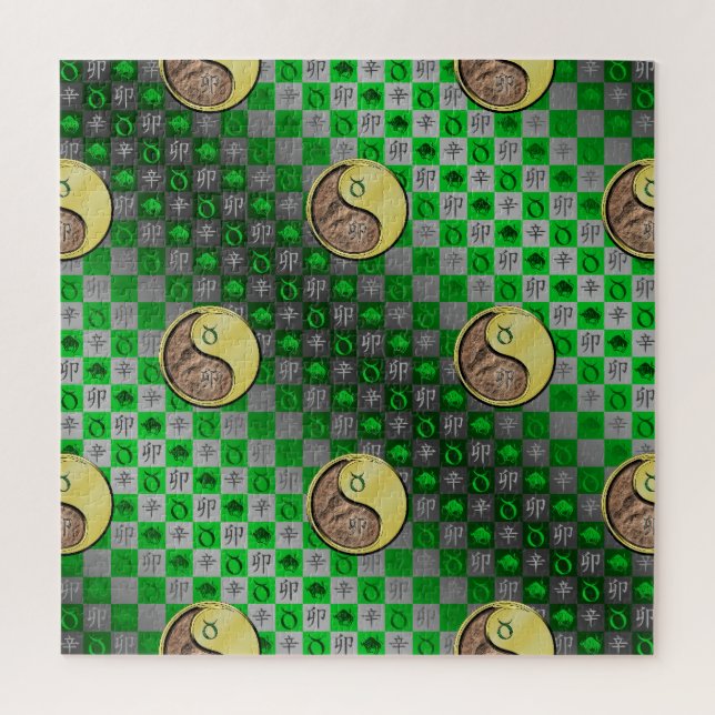 Taurus & Metal Rabbit Jigsaw Puzzle (Vertical)