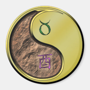 Taurus & Metal Rooster Magnet