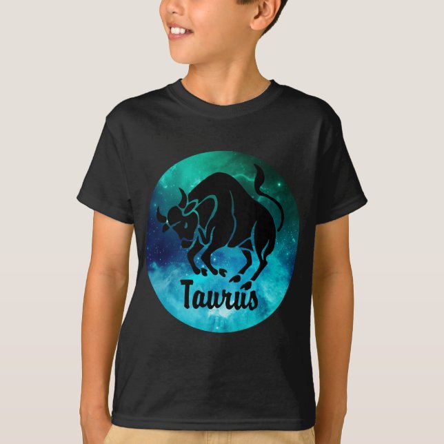 Taurus On Space Background T-Shirt (Front)