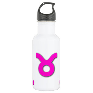 Taurus Pattern Pink Stainless Steel Water Bottle