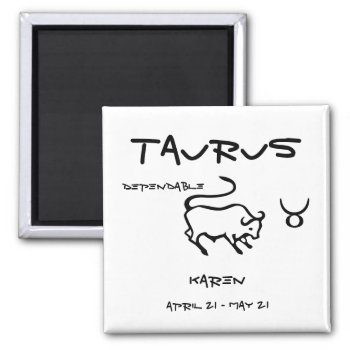 Taurus Personalize Magnet by Lynnes_creations at Zazzle