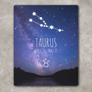 Taurus   Personalized Astrology Constellation Metal Print