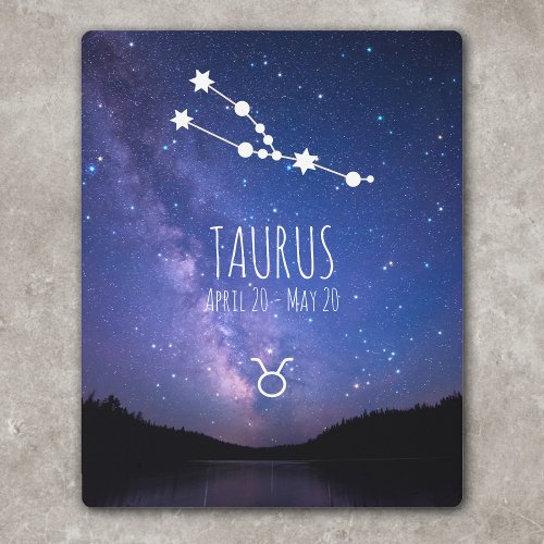 Taurus  Personalized Astrology Constellation Metal Print