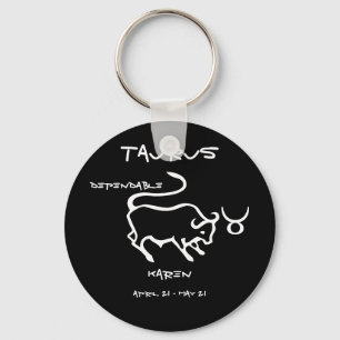 Taurus Personalized Keychain