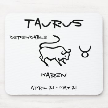 Taurus Personalized Mouse Pad by Lynnes_creations at Zazzle