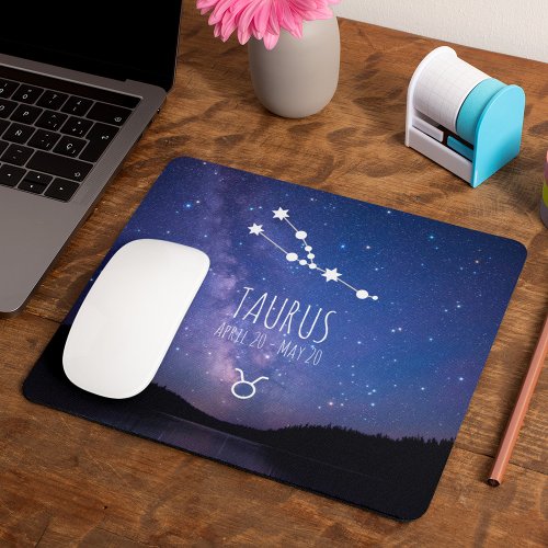 Taurus  Personalized Zodiac Constellation Mouse Pad