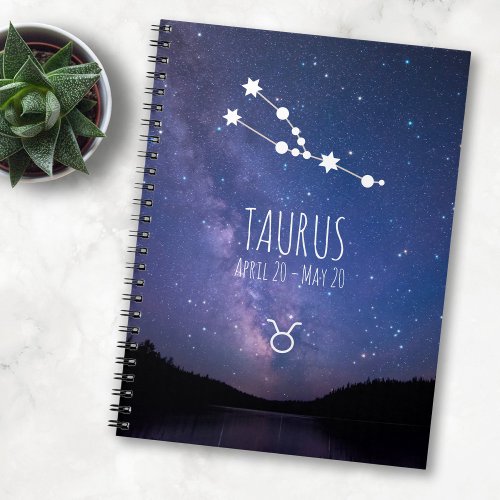 Taurus  Personalized Zodiac Constellation Notebook