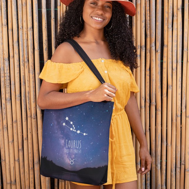 Taurus | Personalized Zodiac Constellation Tote Bag (Creator Uploaded)