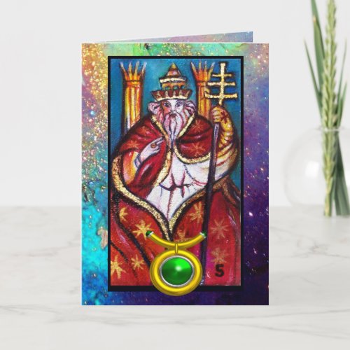 TAURUSPOPE HIEROPHANT TAROT ZODIAC BIRTHDAY CARD