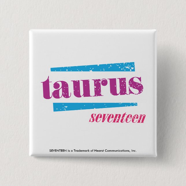 Taurus Purple Pinback Button (Front)
