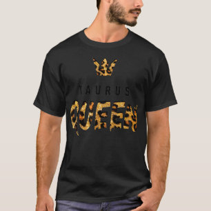 Taurus Queen Leopard Cheetah Pattern Astrology Bi T-Shirt