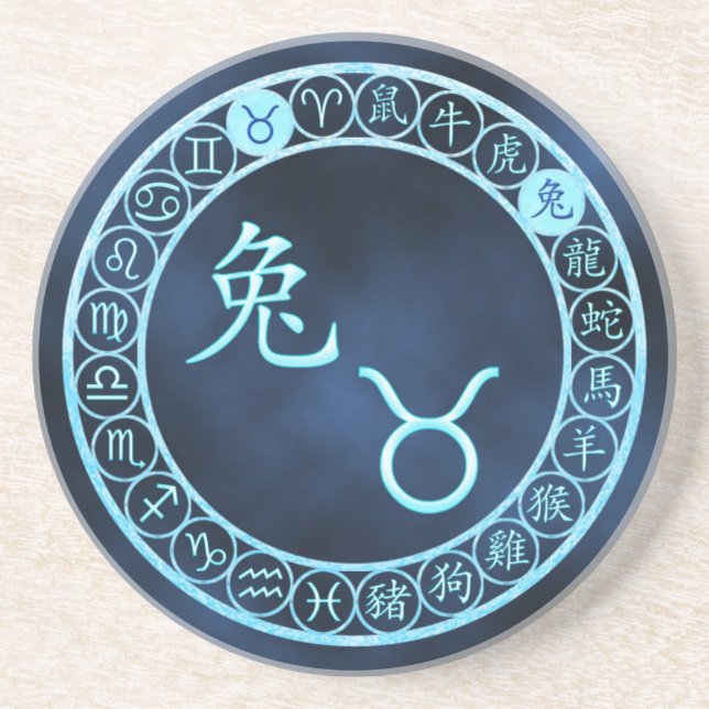 Taurus/Rabbit Drink Coaster (Front)