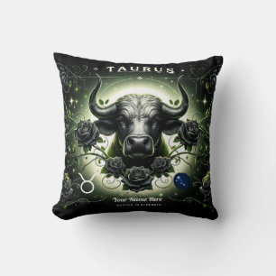 Taurus “Rooted in Strength” Throw Pillow