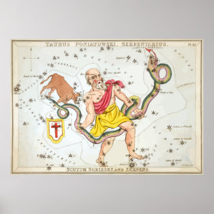 Taurus - Serpens - Scutum - Constellation Poster