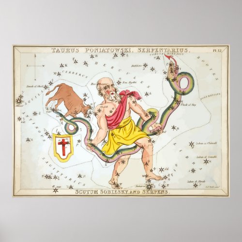 Taurus _ Serpens _ Scutum _ Constellation Poster