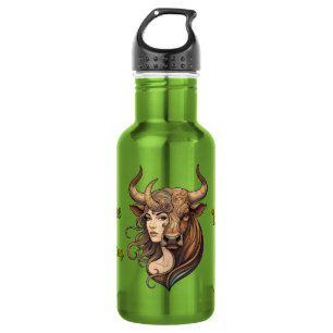 Taurus Sign Astrology Design Spiritual Reusable Stainless Steel Water Bottle