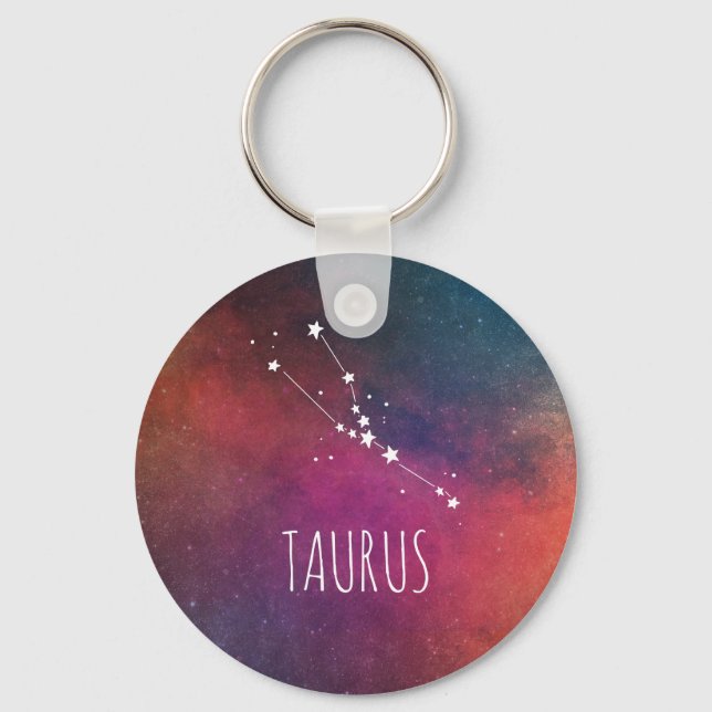 Taurus Sign Constellation Keychain (Front)