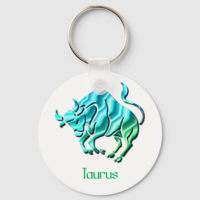 Taurus Sign Keychain (Front)