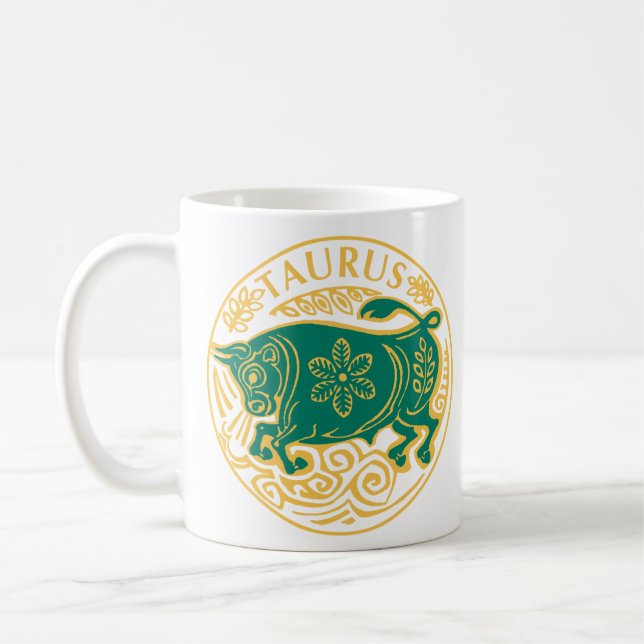 Taurus Sign of the Zodiac Coffee Mug (Left)