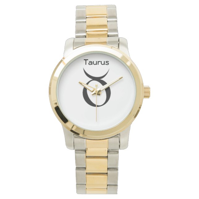 Taurus Sign of the Zodiac  Mens Watches. Watch (Front)