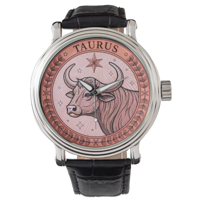 Taurus sign of the zodiac watch (Front)