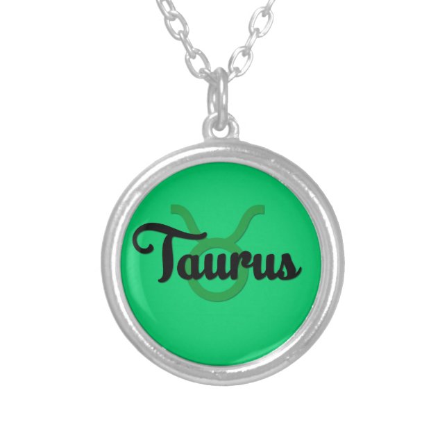 Taurus Silver Plated Necklace (Front)