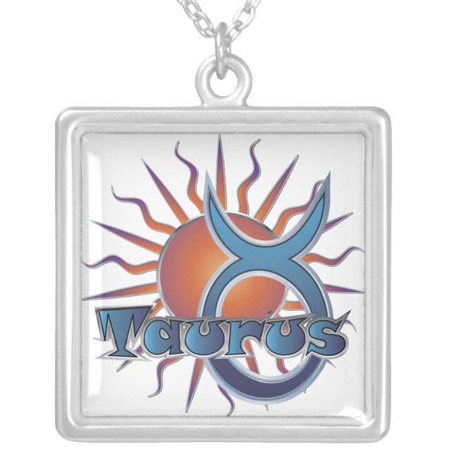 Taurus Silver Plated Necklace (Front)