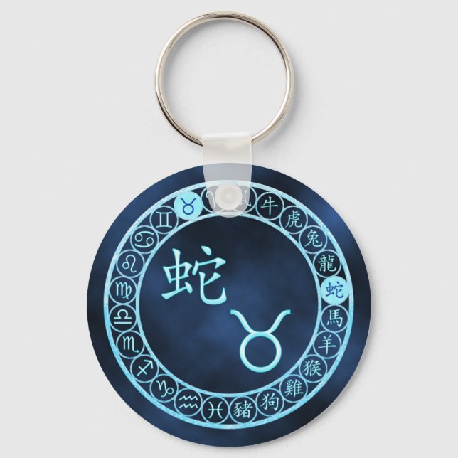 Taurus/Snake Keychain (Front)