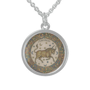 Taurus Sovereign: Medieval Alchemical Bull Sterling Silver Necklace