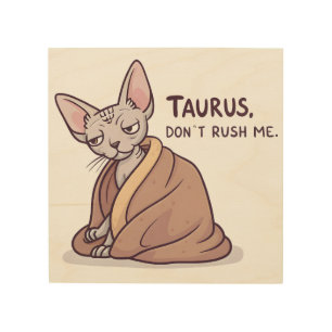 Taurus Sphynx Cat Calm Zodiac Attitude Art