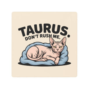 Taurus Sphynx Cat Zodiac Attitude Art