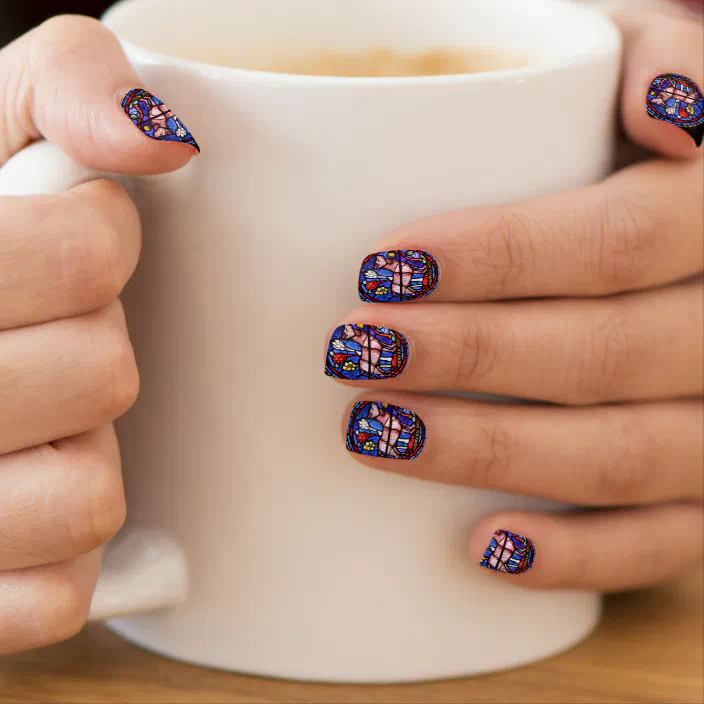 Taurus Stained Glass Window Chartres Minx Nails Minx Nail Art Zazzle Com