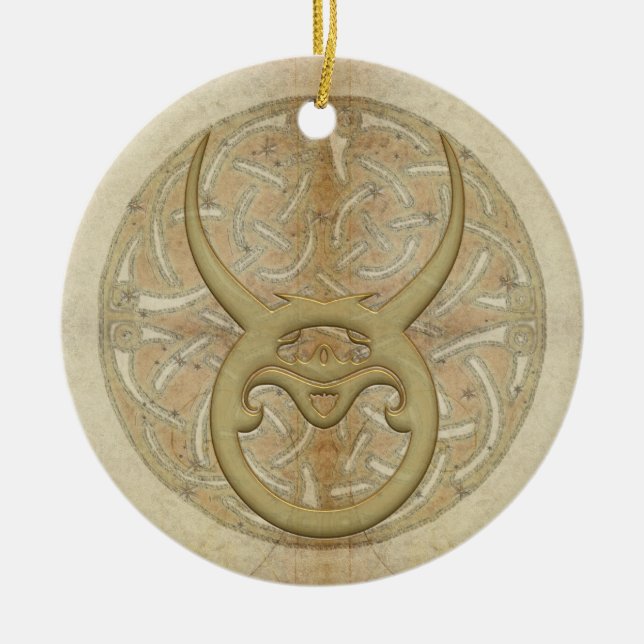 Taurus Star Sign Personalized Ornament (Front)