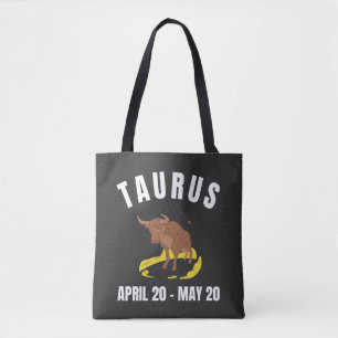 Taurus star sign tote bag