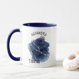 Taurus Starry Night Constellation Custom Name  Mug