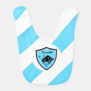 Taurus symbol baby bib