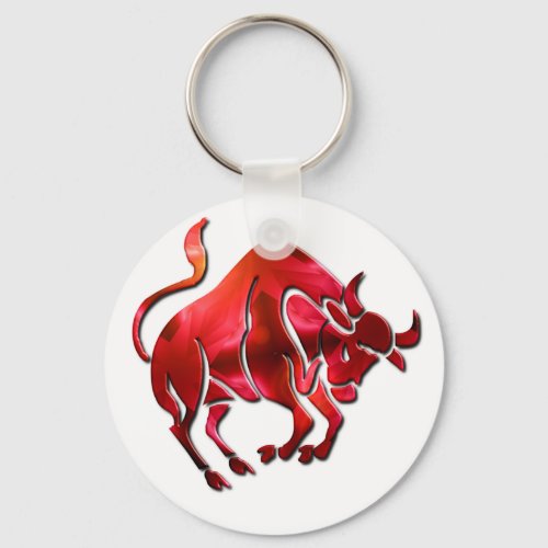 Taurus Symbol Keychain