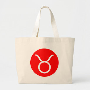 Taurus Symbol Large Tote Bag