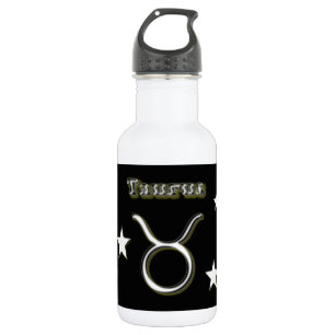 Taurus symbol water bottle