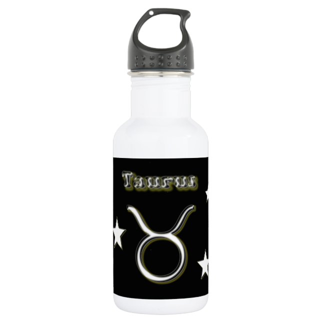 Taurus symbol water bottle (Front)