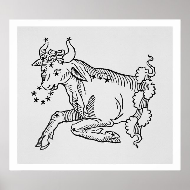 Taurus (the Bull) an illustration from the 'Poetic Poster (Front)