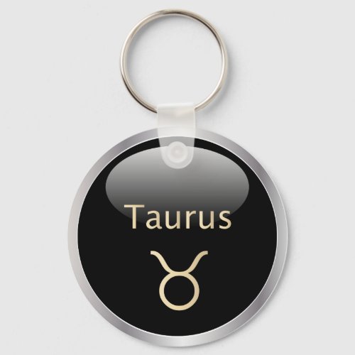 Taurus the bull astrology star sign keychain