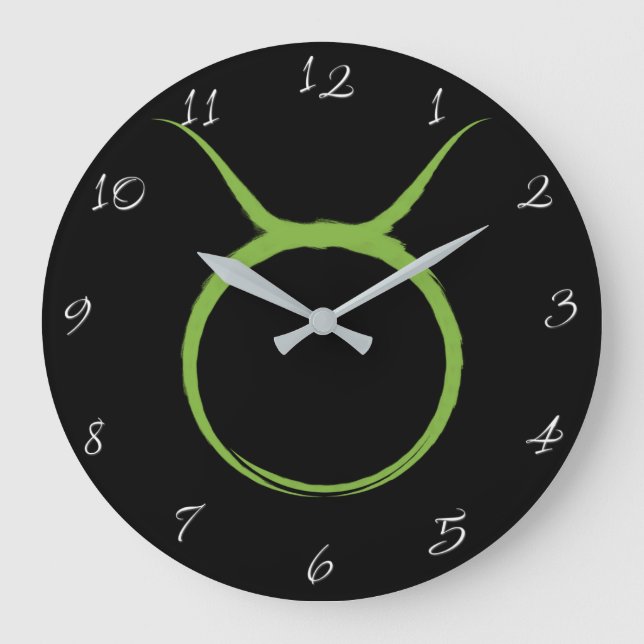 TAURUS The Bull Astrology Zodiac April May Sign Large Clock (Front)