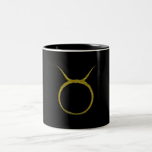 TAURUS The Bull Gold Astrology Zodiac Sign  Two_Tone Coffee Mug