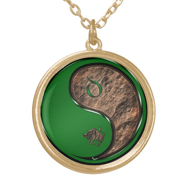 Taurus the Bull Gold Plated Necklace (Front)