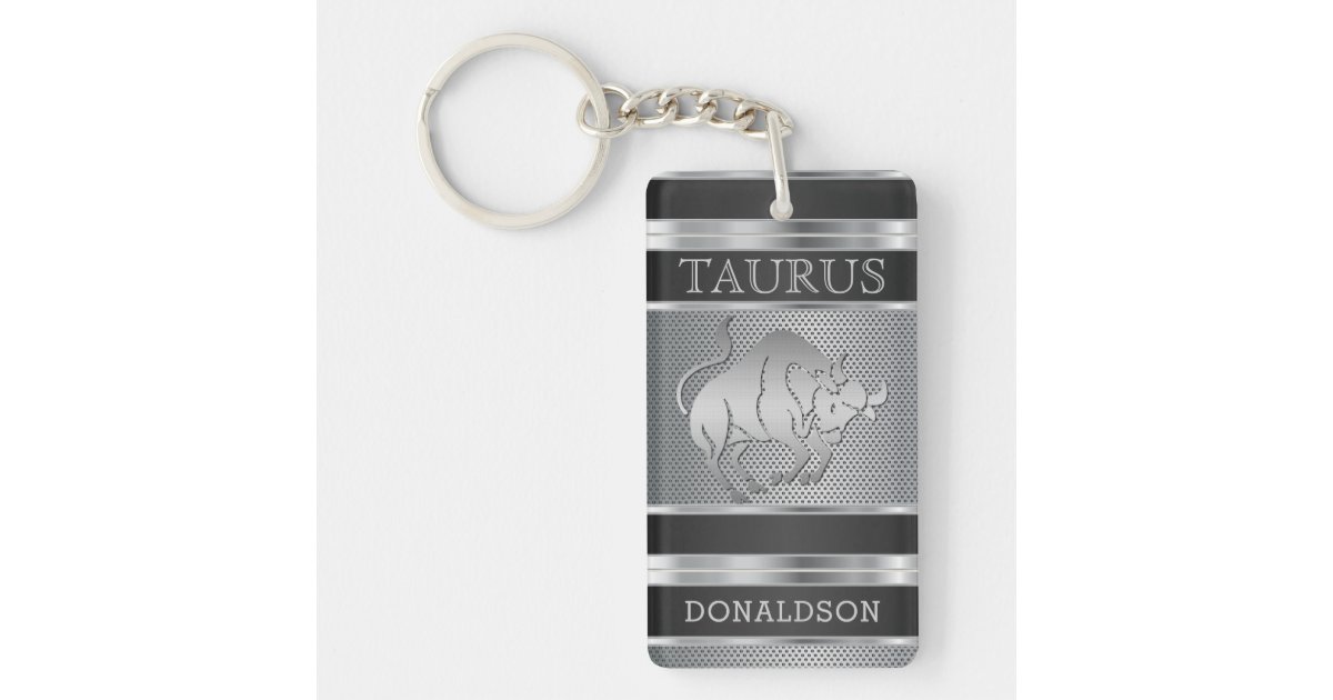 Taurus Keychain With Charms Bag Accessory Astrology Gift for 