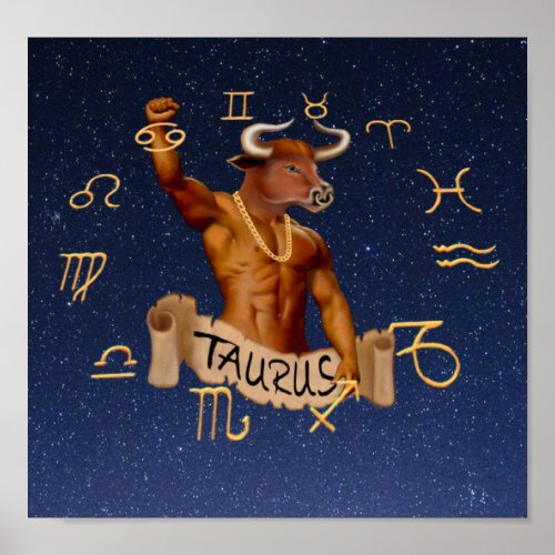 TAURUS THE BULL POSTER