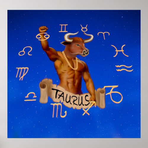 TAURUS THE BULL POSTER