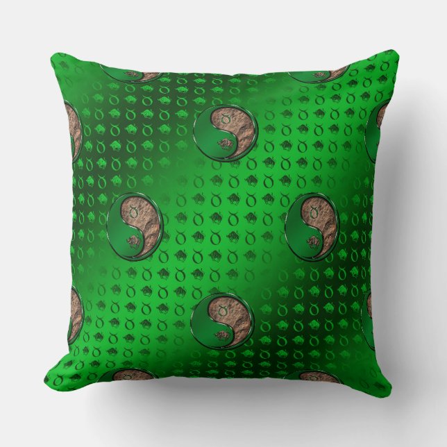 Taurus the Bull Throw Pillow (Front)