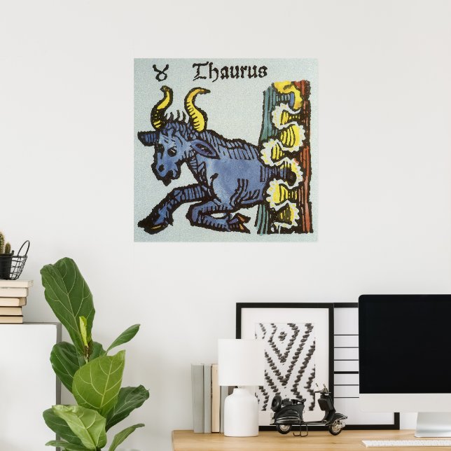 Taurus the Bull, Vintage Signs of the Zodiac (Home Office)
